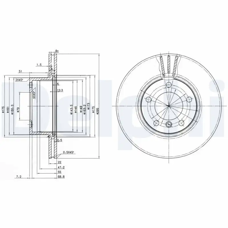 DELPHI BG3043 Ön Fren Diski resmi
