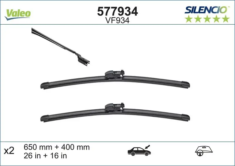 VALEO 577934 Silecek Süpürgesi (Takım) resmi