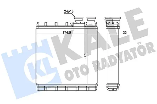 KALE 370630 Kalorifer Radyatörü 2Q0819030A resmi
