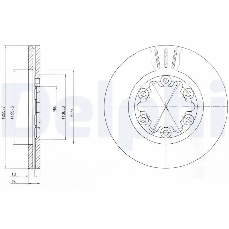 DELPHI BG3559 Ön Fren Diski resmi
