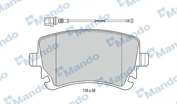 MANDO MBF015375 Arka Fren Balatası 4F0698451K resmi