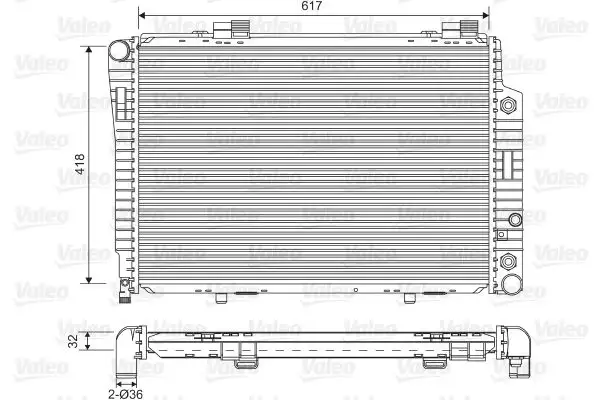 VALEO 731805 Radyatör A2025002203 resmi