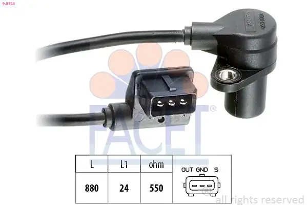 FACET 9.0158 Krank Sensörü 12141739886 resmi