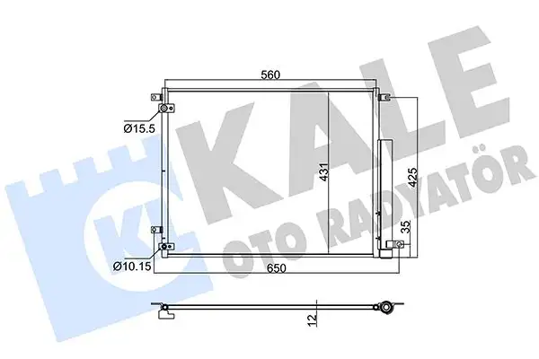 KALE 382545 Klima Radyatörü 80100TBAA01 resmi