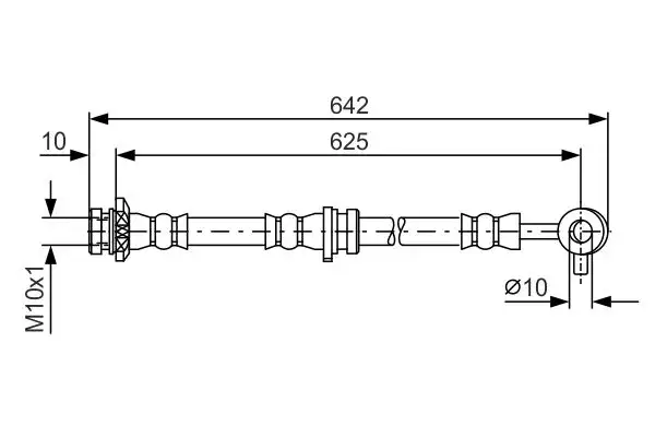 BOSCH 1987481572 Ön Fren Hortumu (Sol) 46210JG01B resmi