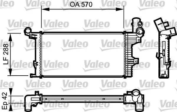 VALEO 732303 Radyatör A9735000903 resmi