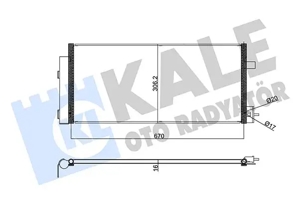 KALE 355925 Klima Radyatörü 96943763 resmi