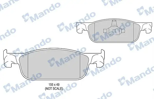 MANDO MBF015302 Ön Fren Balatası 410605536R resmi