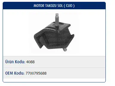 MASTER M4088 Motor Takozu (Sol) 7700795688 resmi