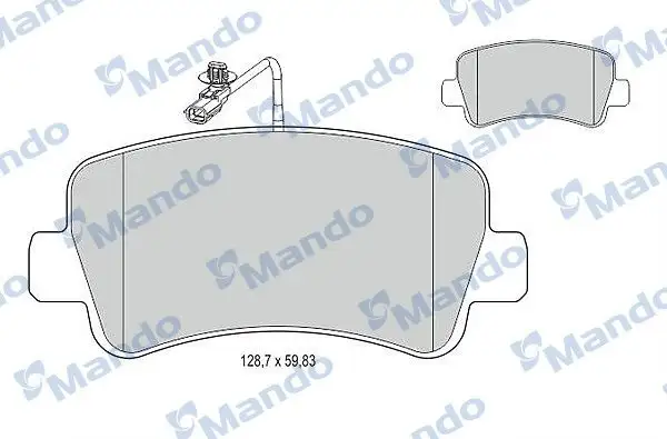MANDO MBF015044 Arka Fren Balatası resmi