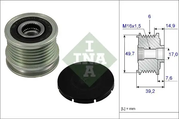 INA 535001510 Alternatör Kasnağı resmi