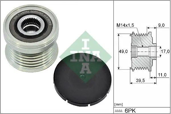 INA 535036110 Alternatör Kasnağı resmi