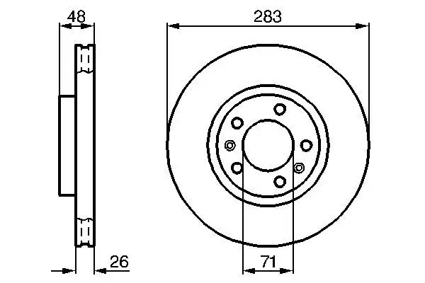 BOSCH 0986478125 Ön Fren Diski resmi