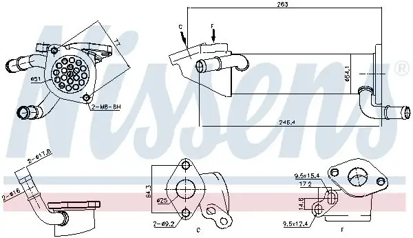 NISSENS 989282 EGR Soğutucusu resmi