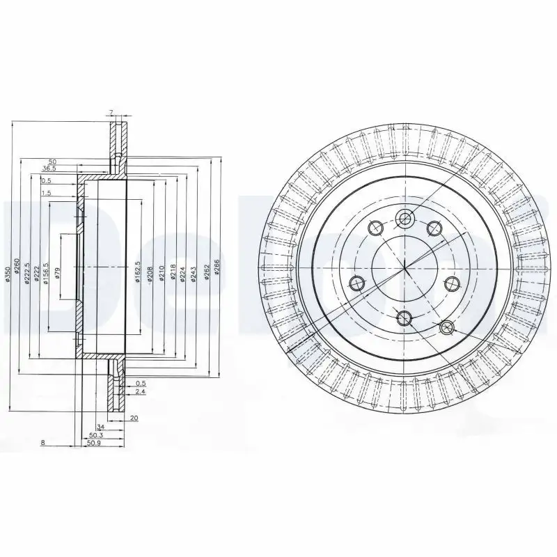 DELPHI BG3925C Ön Fren Diski resmi