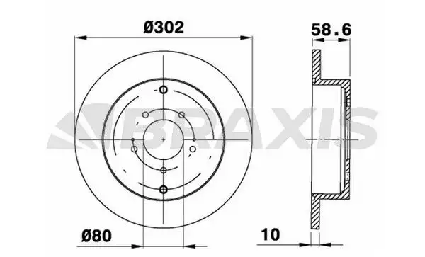 BRAXIS AE0421 Arka Fren Diski 4615A035 resmi