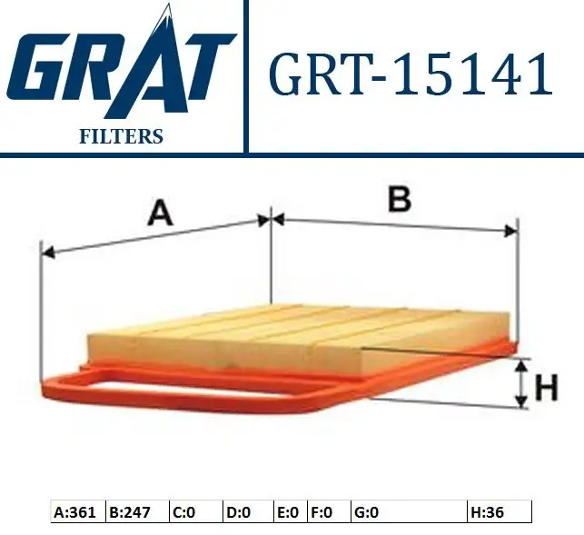 GRAT 15141 Hava Filtresi 03D129620 resmi
