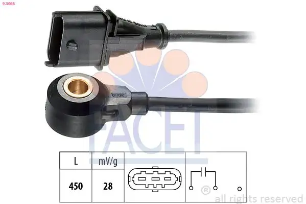 FACET 9.3068 Vuruntu Sensörü 90530585 resmi