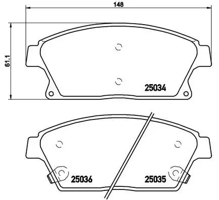 BREMBO P59077 Ön Fren Balatası resmi
