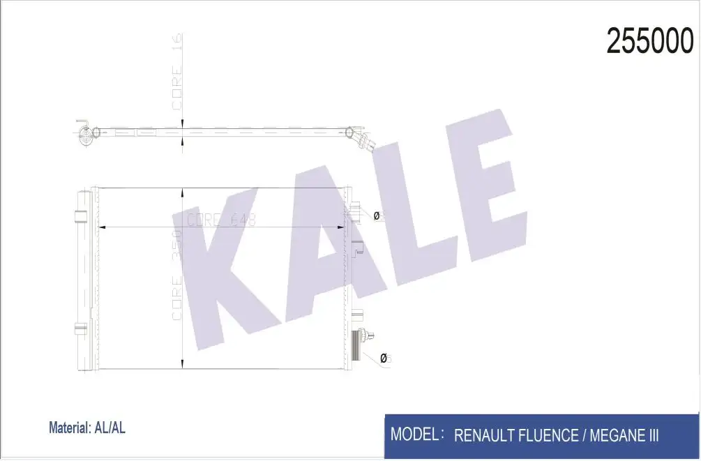 KALE 050ABC060 Klima Radyatörü resmi