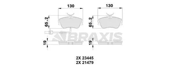 BRAXIS AB0238 Ön Fren Balatası resmi