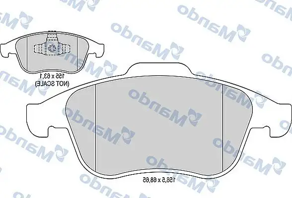 MANDO MBF015799 Ön Fren Balatası 410602933R resmi