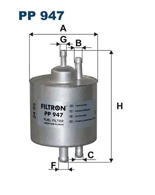 FILTRON PP947 Yakıt Filtresi A0024773901 resmi