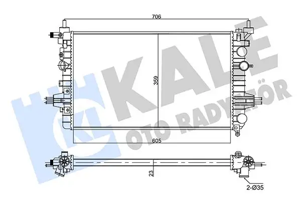 KALE 357020 Radyatör 13145211 resmi