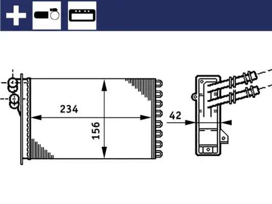MAHLE AH72000S Kalorifer Radyatörü 1J1819031A resmi