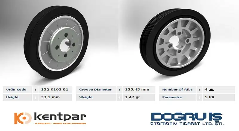 KENTPAR K10301 Krank Kasnağı 028105243AC resmi