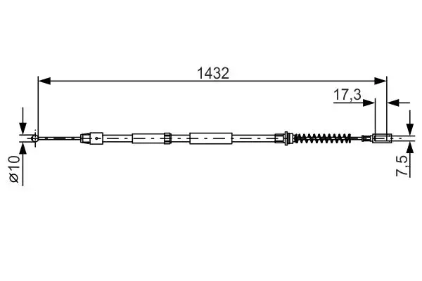 BOSCH 1987482034 El Fren Halatı (Arka) A9064203185 resmi