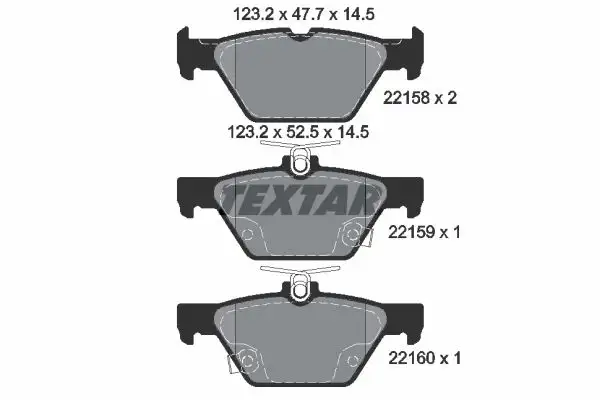 TEXTAR 2215801 Arka Fren Balatası resmi