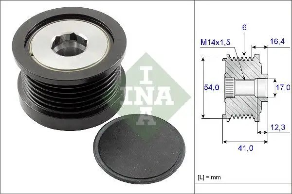INA 535025910 Alternatör Kasnağı resmi