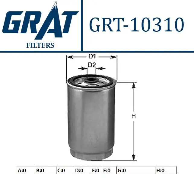 GRAT 10310 Yakıt Filtresi 1457434105 resmi