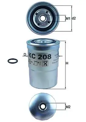 MAHLE KC208 Yakıt Filtresi resmi