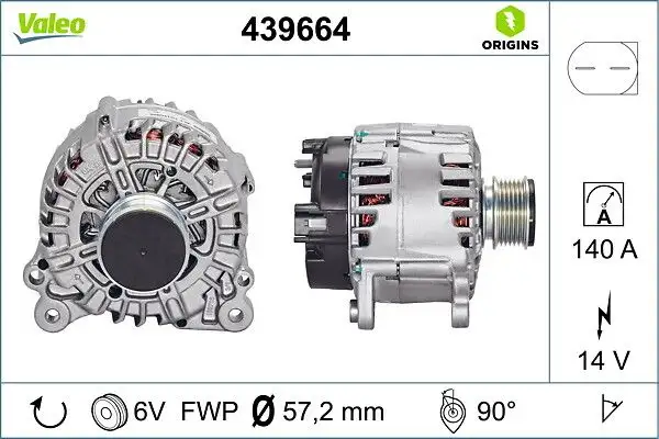 VALEO 439664 Şarj Dinamosu resmi