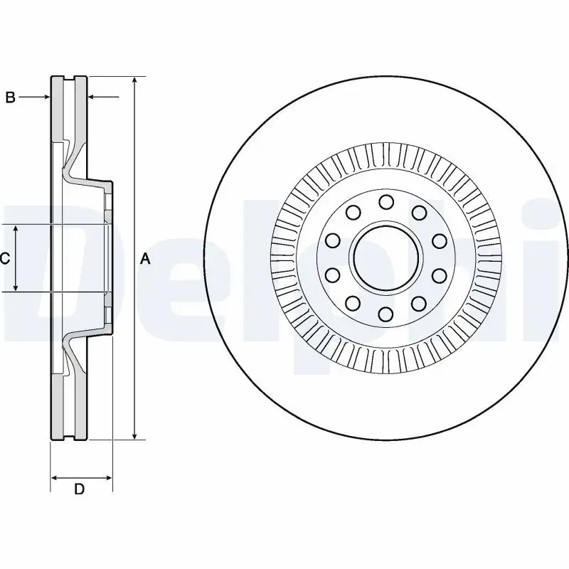 DELPHI BG9957 Ön Fren Diski resmi