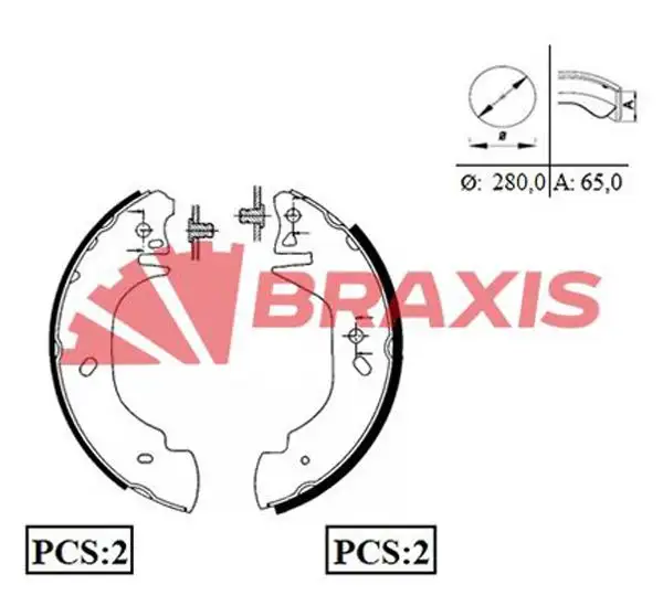 BRAXIS AC0009 Arka Fren Balatası resmi