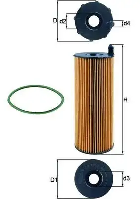 MAHLE OX196/3D Yağ Filtresi 95510722200 resmi