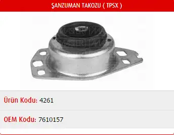 MASTER M4261 Şanzıman Takozu 7610157 resmi