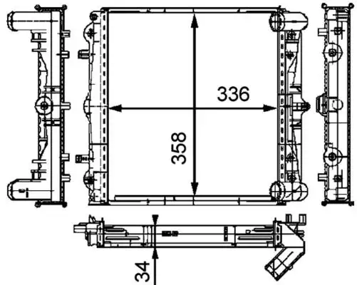 MAHLE CR383000P Radyatör 99610613181 resmi