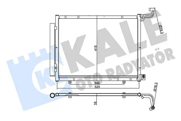 KALE 357320 Klima Radyatörü H1BH19710BB resmi