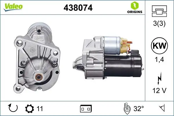 VALEO 438074 Marş Motoru resmi