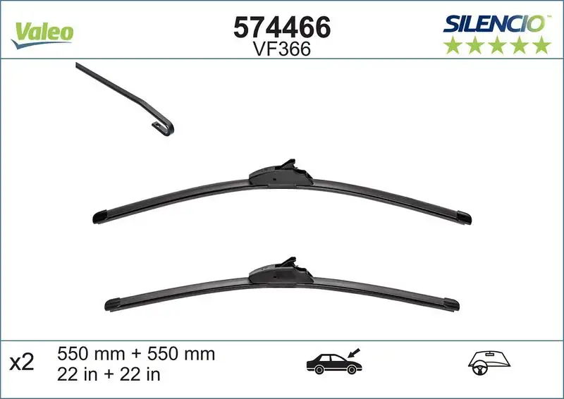 VALEO 574466 Silecek Süpürgesi (Takım) resmi