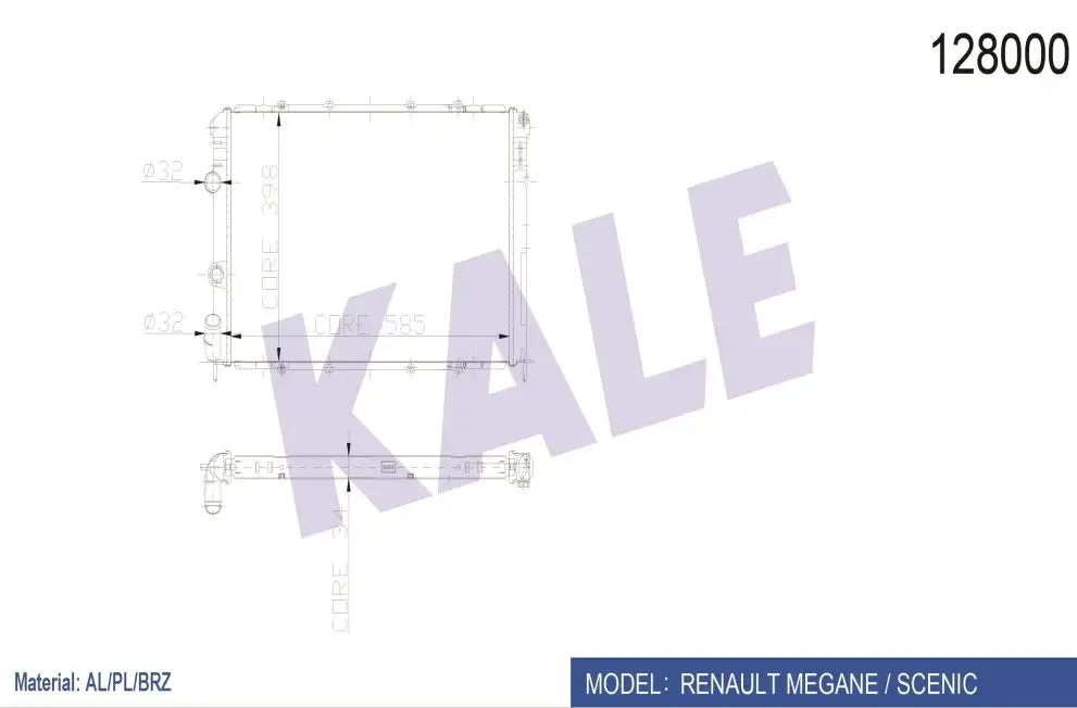 KALE 0533331AB Radyatör resmi
