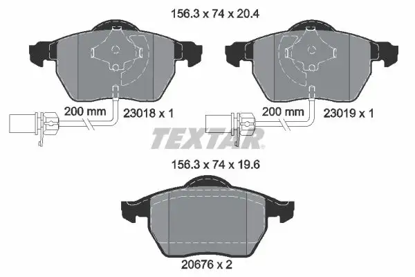 TEXTAR 2301802 Ön Fren Balatası resmi