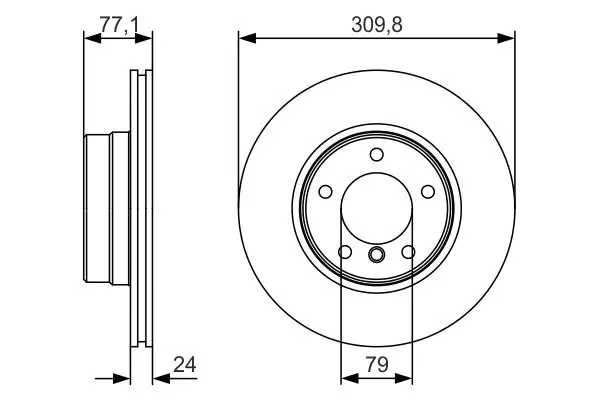 BOSCH 0986479S29 Ön Fren Diski 34116864059 resmi