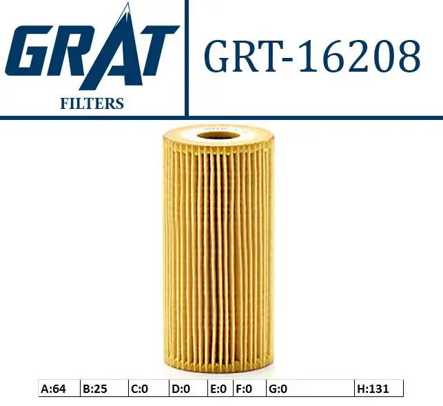 GRAT 16208 Yağ Filtresi 263202F000 resmi