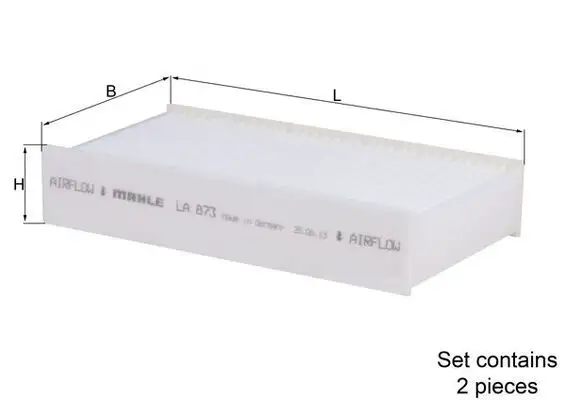 MAHLE LA873/S Polen Filtresi 64119237159 resmi