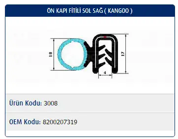 MASTER M3008 Kapı Fitili 8200207319 resmi